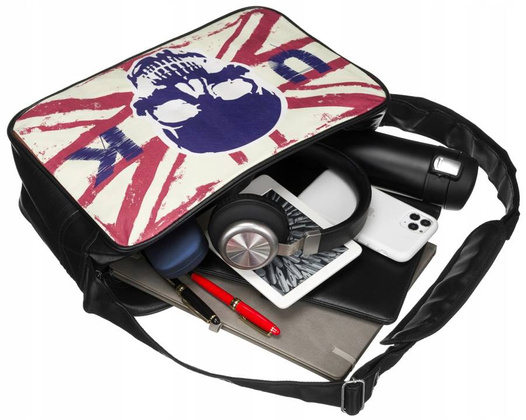 Mlodziezowa pojemna torba na szerokim pasku