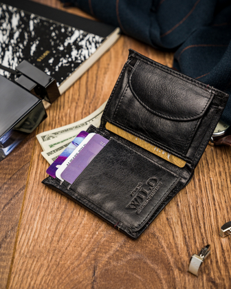 Portfel męski skórzany always wild® skóra na karty