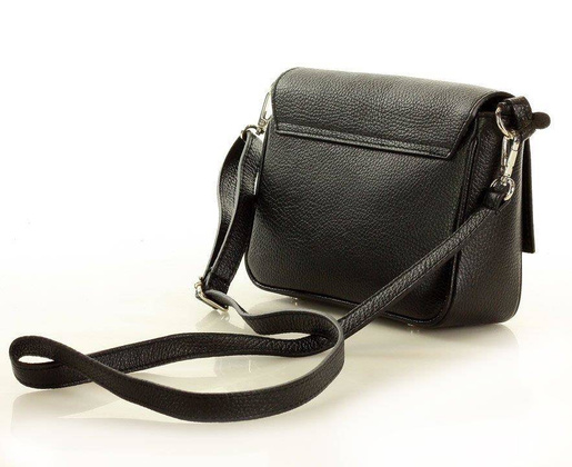 MARCO MAZZINI Torebka skórzana przez ramię crossbody classic flap czarna - min. zamówienie 20 / 50 / 100 szt.