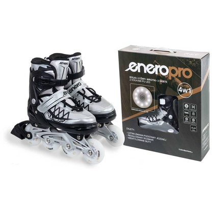 Łyżworolki - wrotki - łyżwy 4 w 1 ENERO PRO LED  30 -33 Szare
