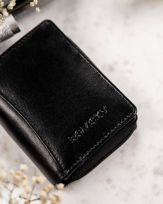 Kompaktowy skórzany portfel damski