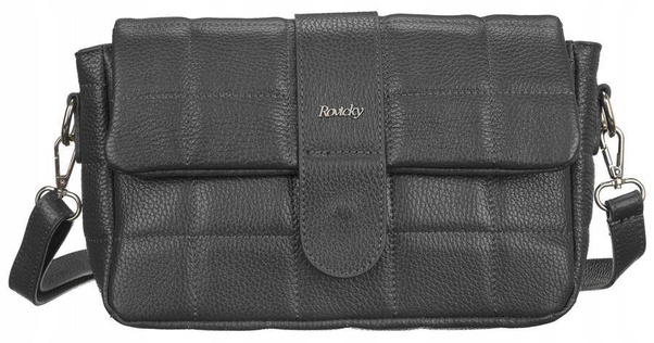 Pikowana listonoszka ze skóry Rovicky Szara