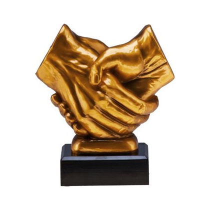 Figurka odlewana - uścisk dłoni RFST2089/G