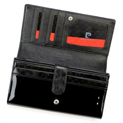 Portfel damski skórzany PIERRE CARDIN 07 SHINY 102 Fuksja