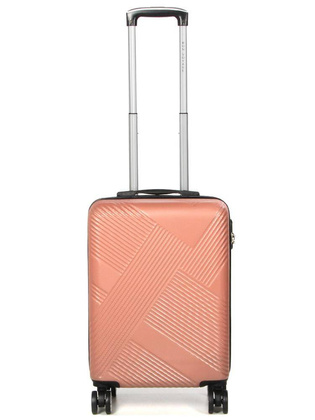 LYS Paris Cali Mała twarda różowa walizka kabinowa na kółkach 45 cm