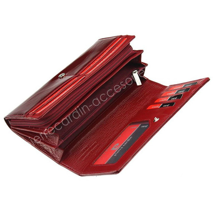 Portfel damski skórzany PIERRE CARDIN 02 LEAF 106 Zielony