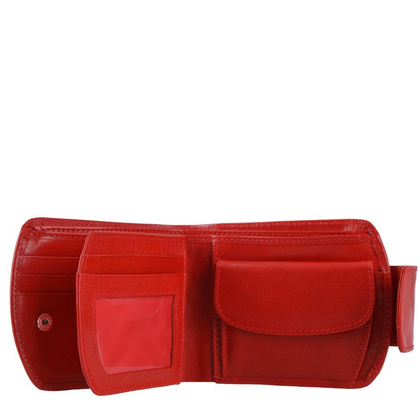 Portfel damski skórzany KEMER D15 Czerwony - min. zamówienie 20 / 50 / 100 szt.