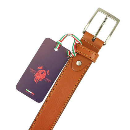 Pasek męski skórzany Harvey Miller 012/35 ciemny brąz