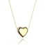 Naszyjnik SERCE stal szlachetna pozłacana 14k złotem, żyłka NST2177