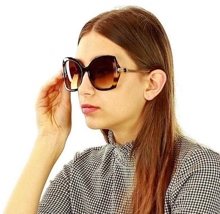 Eleganckie okulary przeciwsłoneczne MAZZINI BUTTERFLY  brąz - min. zamówienie 20 / 50 / 100 szt.