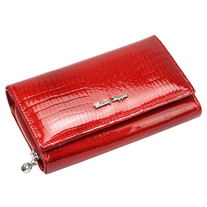 Portfel damski skórzany PELLUCCI 6024 czerwony