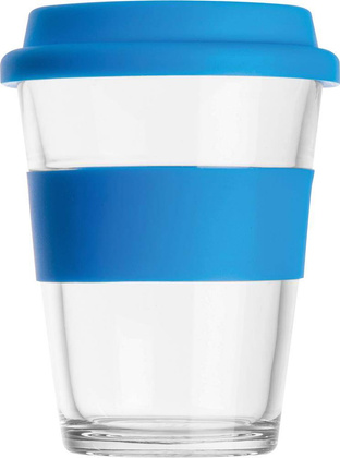 Szklany kubek z pokrywką 300 ml