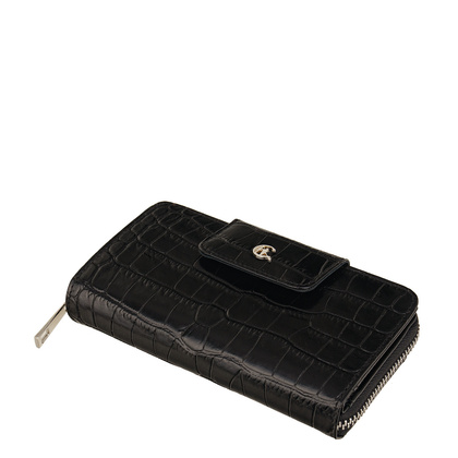 Damski portfel skórzany z suwakiem Canaletto croco PD2006s121 RFID