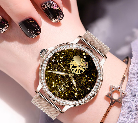 Smartwatch Damski Rubicon RNCF19-1 Różowe Złoto Bransoleta + Pasek