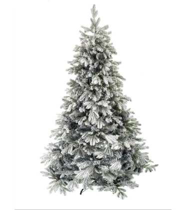 Choinka sztuczna PE02 150 cm biała ośnieżona z metalowym stojakiem