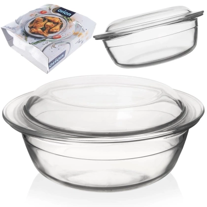 Naczynie żaroodporne szklane z pokrywką 27x23x11,5 cm, 2,2 l