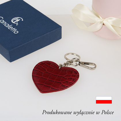 Bordowy brelok serduszko Canaletto E23s162