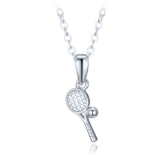 MINET Srebrny naszyjnik rakieta tenisowa