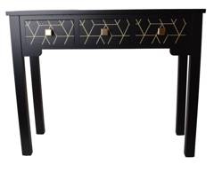 Konsola z trzema szufladami czarna