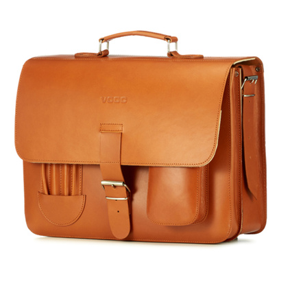 Duża torba skórzana 3w1 KEMER VOOC Vintage P43 Brązowa