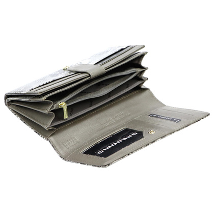 Portfel damski skórzany PELLUCCI SNR-102 popiel