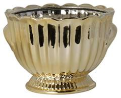 Doniczka ceramiczna złota mała