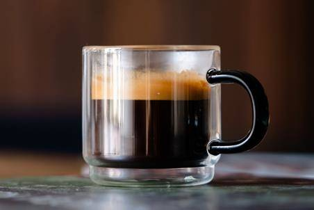 Komplet 2 szklanek z podwójną ścianką do espresso Carbon 80 ml 8548