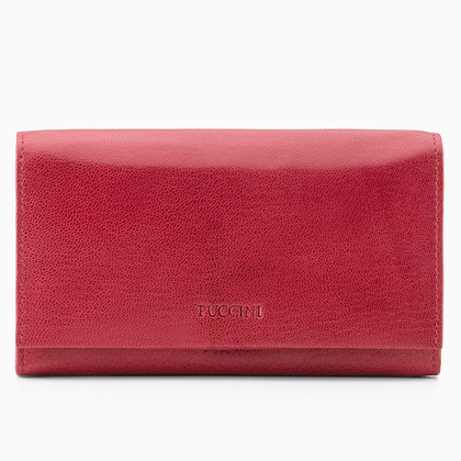 Portfel damski skórzany PUCCINI COMO CO1706 3 Czerwony