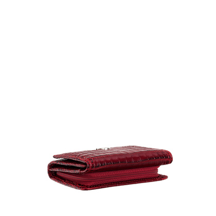 Mały portfel damski Canaletto ze skóry tłoczonej na wzór krokodyla – elegancja i bezpieczeństwo RFID PD2003s162