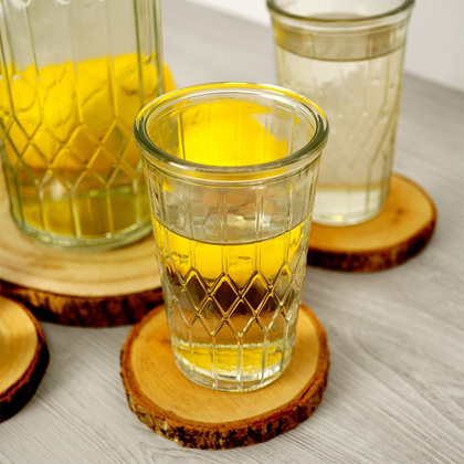 Szklanki z karafką szklane 4 szklanki karafka zestaw 5 el.