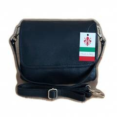 Piękna listonoszka dużo schowków ,skórzana Włoska raportówka A5 Czarna VP954N