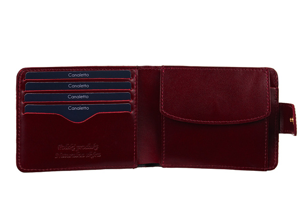 Mały Portfel damski lakierowany Canaletto z RFID PD1050s314 RFID