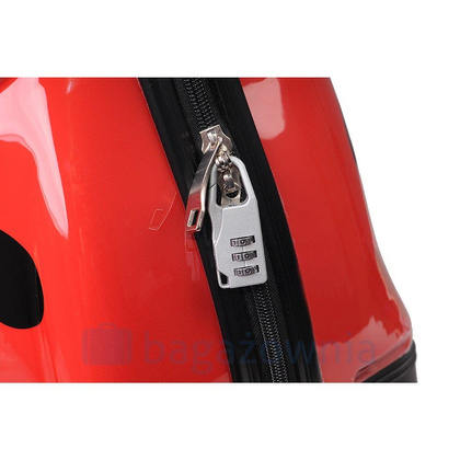 Walizka dziecięca KEMER BIEDRONKA Czerwono Czarna min. zamówienie 20 / 50 / 100 szt.