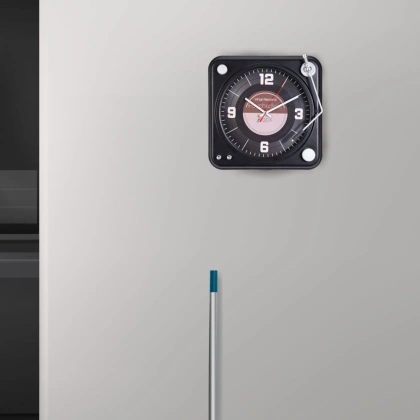 Zegar ścienny gramofon muzyczny kwadratowy 36 x 36 cm