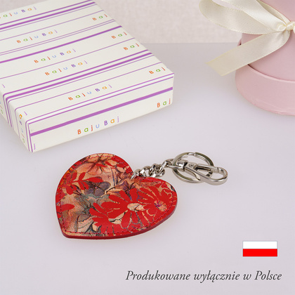 Skórzany Brelok Serce ze Skóry Naturalnej BajuBaj E23s132