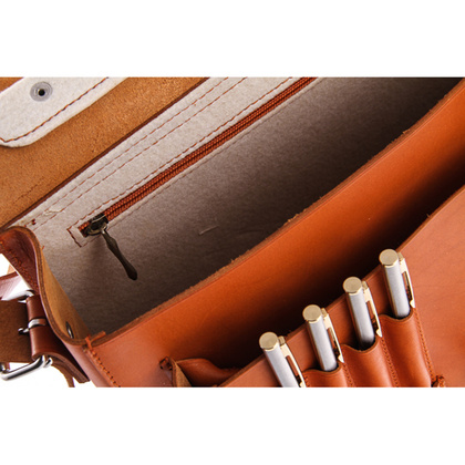 TECZKA SKÓRZANA 3W1 KEMER VOOC Vintage P13 BRĄZOWA