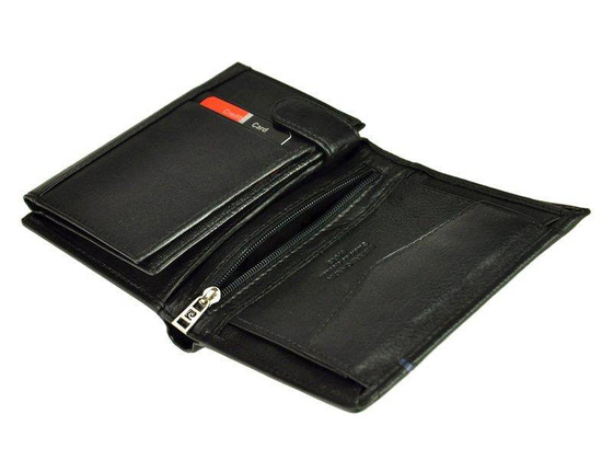 Portfel męski skórzany PIERRE CARDIN SAHARA TILAK15 326 Czarny / Niebieski