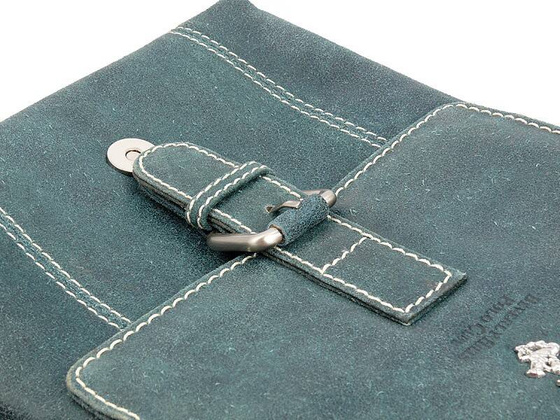 BH-322 NEBRASKA Torba na ramię skórzana Niebieska