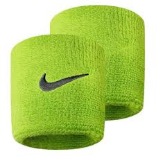 Frotka na rękę Nike Swoosh limonkowa 2szt NNN04710