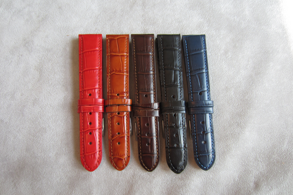 LAVVU Czarny szyty pasek CROCO z luksusowej skóry Top Grain - 18