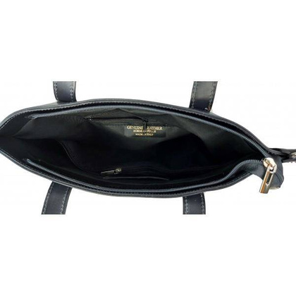 Włoska torebka skórzana na ramię ,shopper mieści A4 ,Vera Pelle ,Szara SB586G