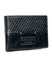 Czarny portfel męski skórzany z przeszyciem
