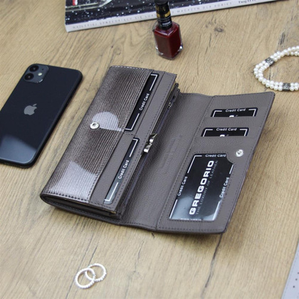 Portfel damski skórzany PELLUCCI LN-100 Popiel