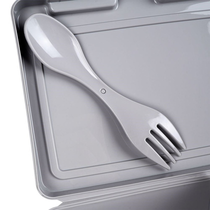 Pojemnik śniadaniowy z przegrodą i sztućcami / lunchbox śniadaniówka serce 1 l