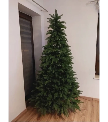 Choinka sztuczna PE11 220 cm FULL PE zielona gęsta z metalowym stojakiem