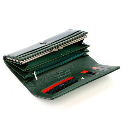 Portfel damski skórzany PIERRE CARDIN 07 SHINY 100 Fioletowy