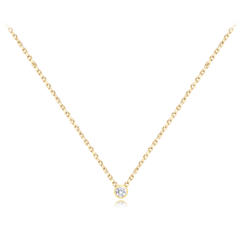 MINET Złoty naszyjnik z białą cyrkonią Au 585/1000 1,20g