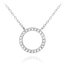 MINET Naszyjnik srebrny KRĄG z białymi cyrkoniami