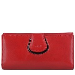 Portfel damski skórzany KEMER D49 Bordowy - min. zamówienie 20 / 50 / 100 szt.