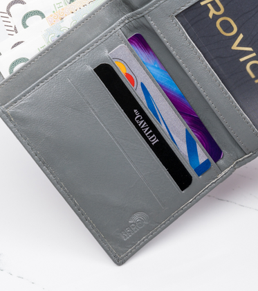 Portfel damski skórzany RFID stop Cavaldi® pionowy zatrzask